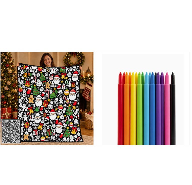 Manta para Colorear de Navidad