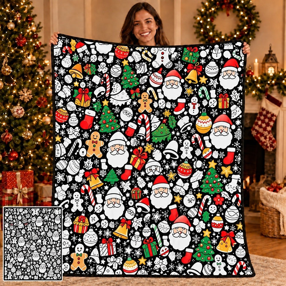 Manta para Colorear de Navidad