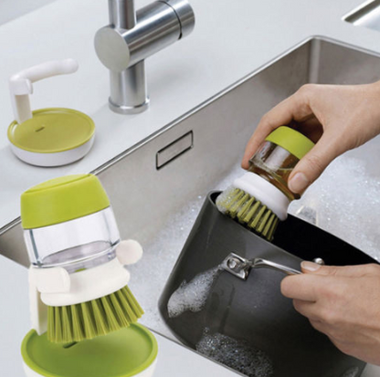 Cepillo de Limpieza con Dispensador de Jabón, Cepillo para Platos y Sartenes